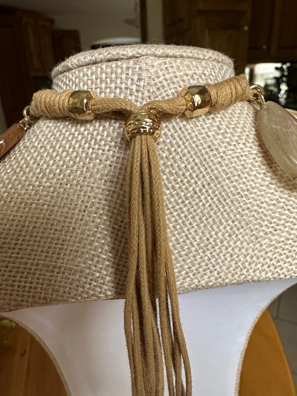 Chico's Multi-Stone Pendant Necklace in Beige, Cream and Brown - Picture 10 of 10